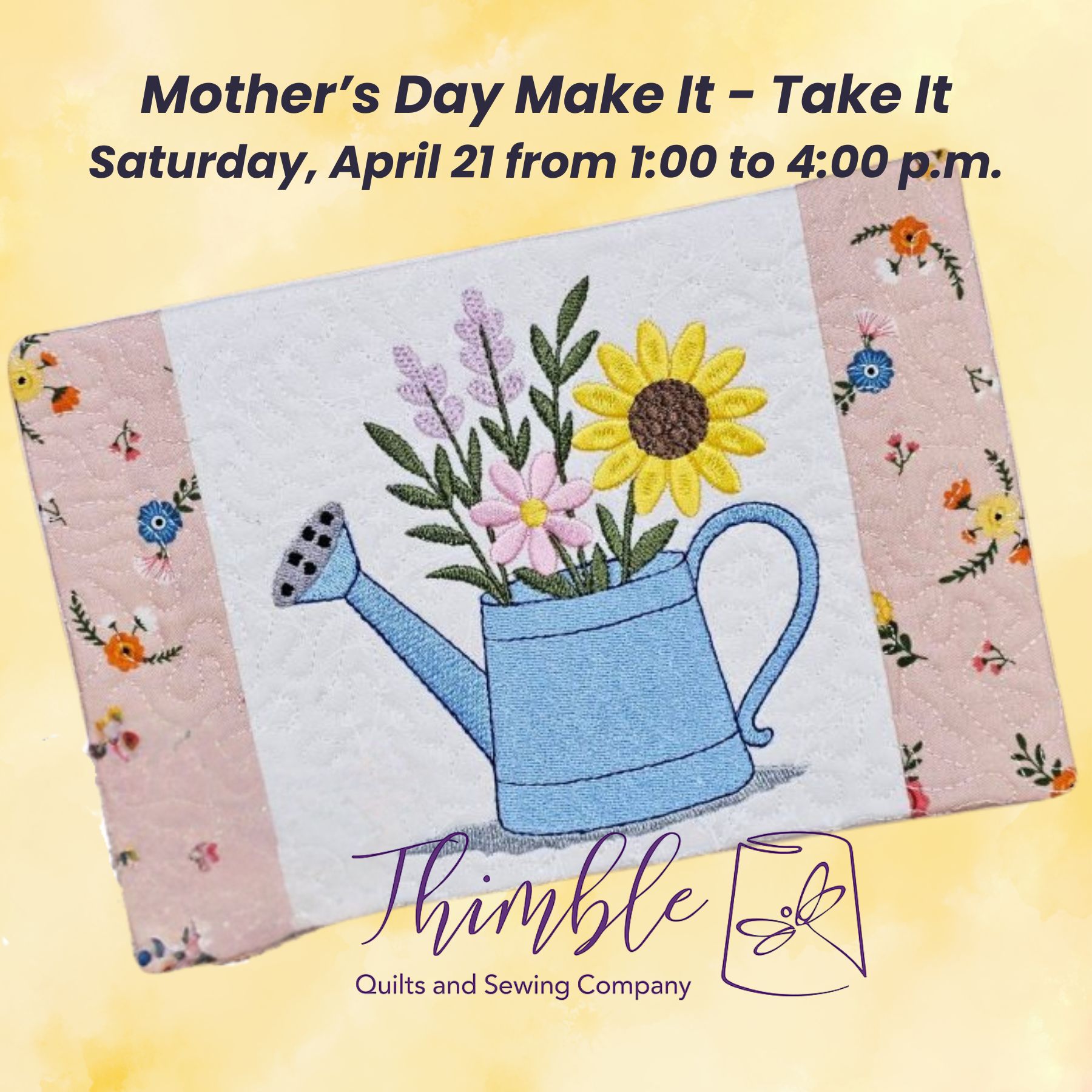 Embroidery Make It Take It w/Machine